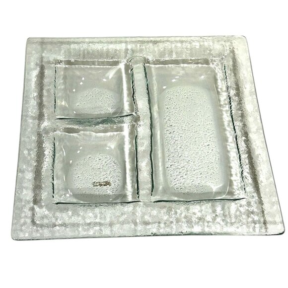 Vintage Elite Art Glass Serving Tray/Dish Signed by E. Jane Midgley 1993 Canada - Picture 7 of 9